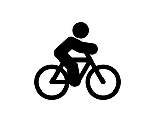 Vector cyclist icon. Bicycle icon. Bike rider sign.