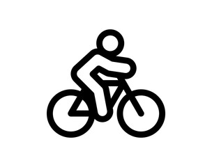 Vector cyclist icon. Bicycle icon. Bike rider sign.
