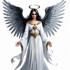 angel of death on a white background