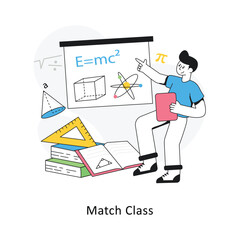 Match Class Flat Style Design Vector illustration. Stock illustration