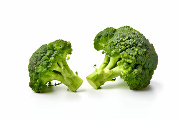 broccoli isolated on white background. Generative AI
