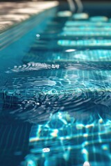 Close up view of water in a pool, suitable for various design projects
