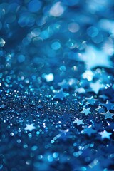 Close up view of a blue background with stars, ideal for various design projects
