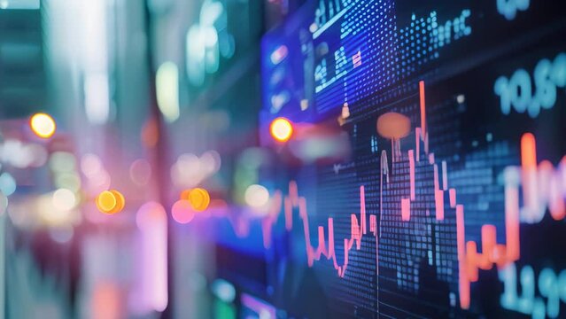 This close-up photo captures a wall densely covered with intricate data, An exciting visual of the stock market's financial fluctuations, AI Generated