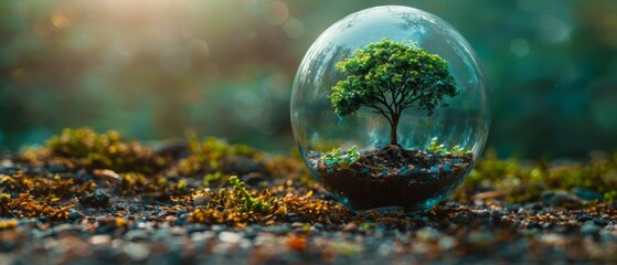 Earth Day or World Environment Day concept image. Saving the planet and forests, restoring and protecting nature, and global warming and climate change theme image. Live and dry tree in hourglass - obrazy, fototapety, plakaty