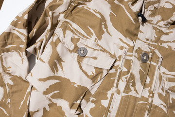 A Windproof British Army DDPM Desert Camouflaged Combat Smock Jacket. combat and army clothing for...