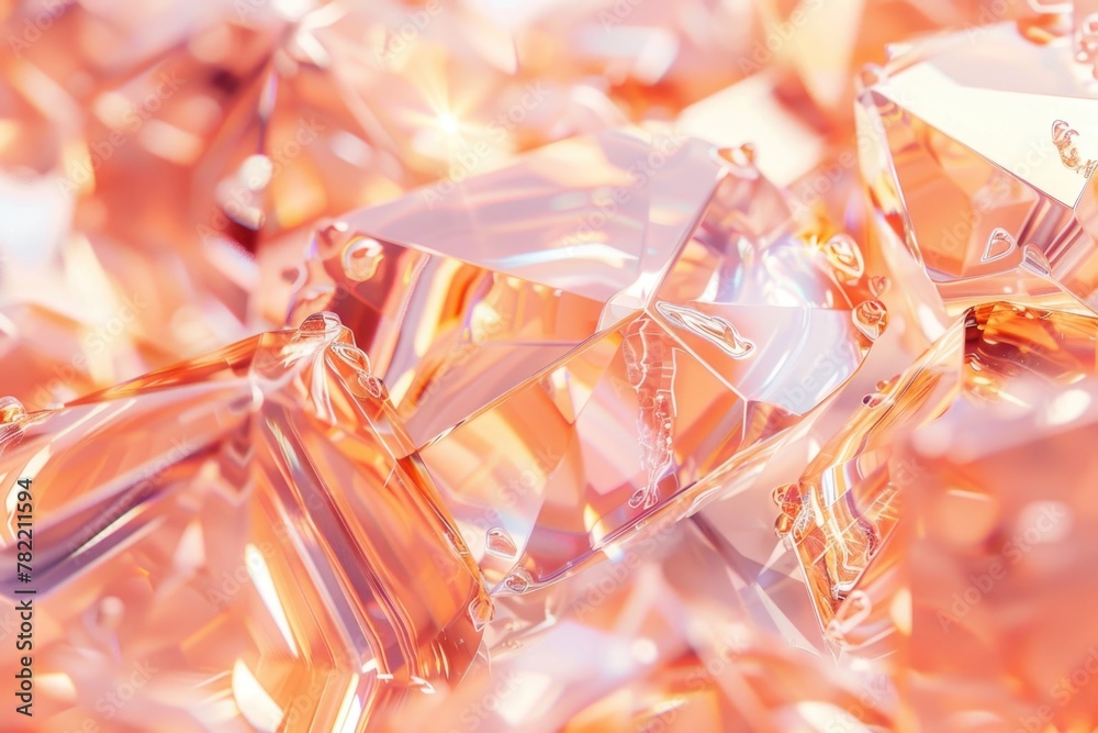 Aufkleber A close up view of a bunch of crystal cubes. Ideal for design projects