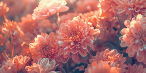 A close-up shot of a bunch of pink flowers. Perfect for floral backgrounds - Powered by Adobe
