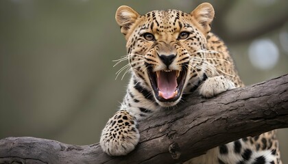 A-Leopard-With-Its-Tongue-Curling-Around-A-Branch- 3