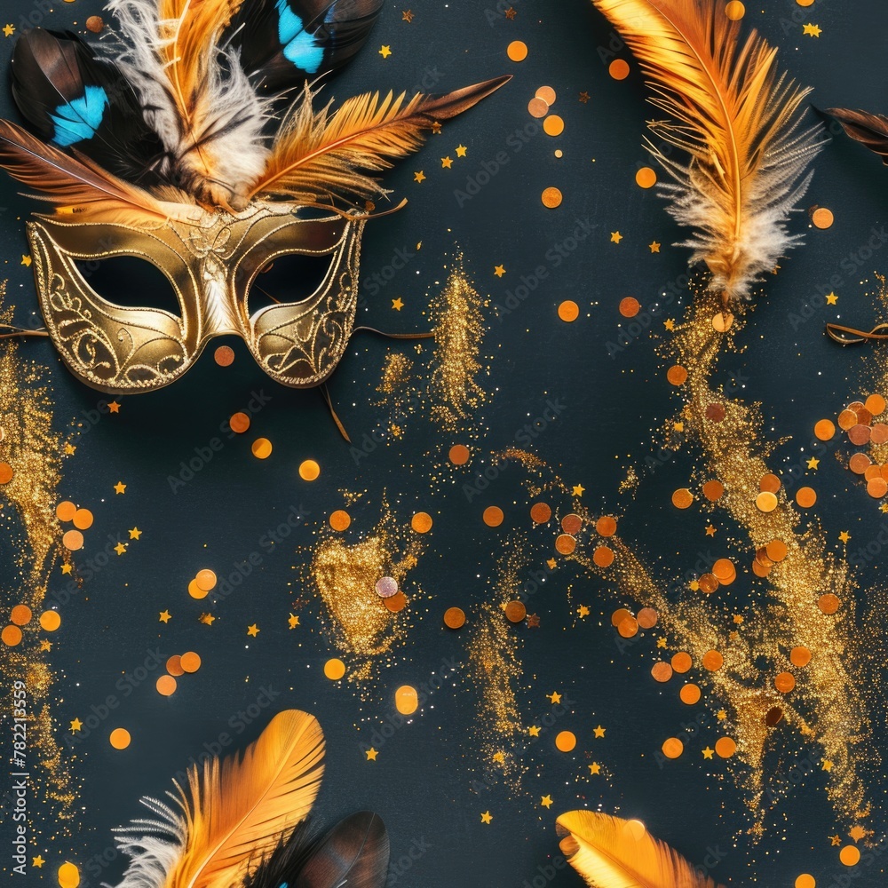 Poster A group of feathers laying on top of a table. Perfect for various design projects