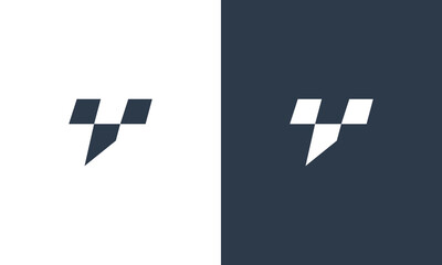 letter T monogram simple logo design vector illustration