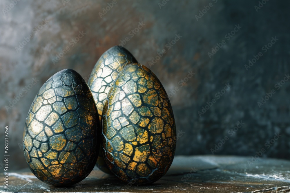 Poster simple image of two eggs on a table, suitable for cooking or food-related projects