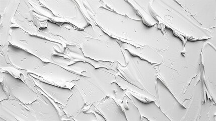 Abstract White Paint Strokes, Textured Background, Modern Art