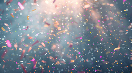 Pastel Confetti Storm, Soft Colorful Celebration, Dreamlike Party Ambience
