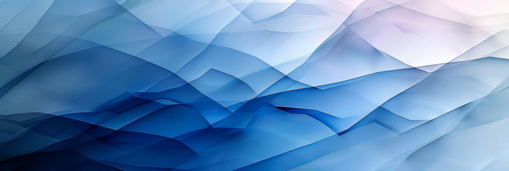 Abstract Blue Geometric Waves Background