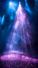abstract background with lens flare and bokeh defocused lights ,Abstract futuristic neon Searchlight wet night rays ,A dynamic background with light beams reminiscent of a laser show
