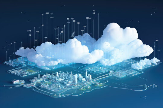 A cloud network that morphs its architecture based on the weather patterns of the world, optimizing data flow with the wind and rain.