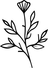 aesthetic minimalist floral logo element