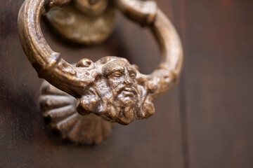 Old vintage ornate door knocker