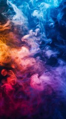 color full smoke on a black background. High quality photo, background, design, pattern, modern, bright, fog and smoke, illustration, art, abstract backgrounds, creativity