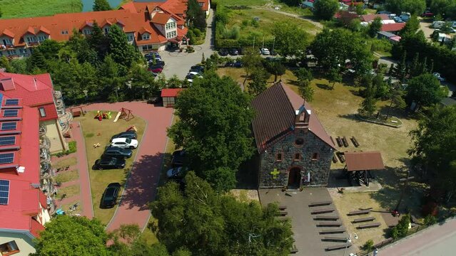 Catholic Church Rowy Kosciol Katolicki Aerial View Poland
