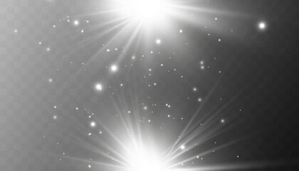 Glow light effect. Star burst with sparkles.Sun..