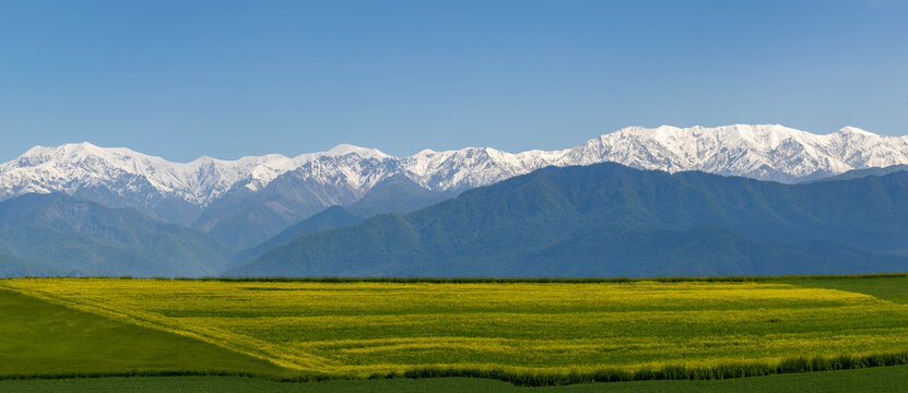 The mountainous landscape of Azerbaijan near the city of Ismailly and Gabala