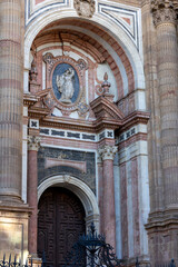 Obraz premium Architecture details of Malaga Cathedral