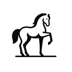 Horse 🐴 silhouette animal set isolated on white background. Black horses graphic element vector illustration
