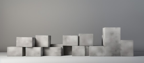 Concrete blocks on table