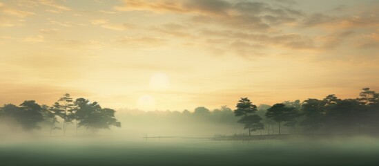 Obraz premium Serpentine road through lush forest under golden sunlight