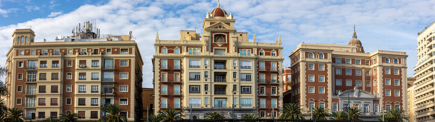 Fototapeta na wymiar Downtown area of Malaga city