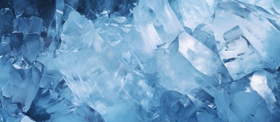 Close-up: Ice crystals on rock