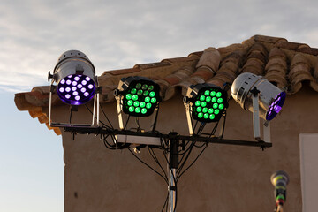 Music concert festival stage lights
