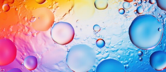Colorful Background of Water Bubbles - obrazy, fototapety, plakaty