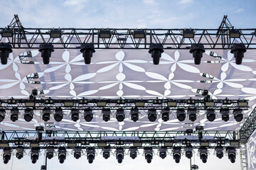 Music concert festival stage lights