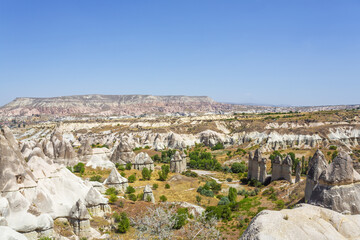 Fototapeta na wymiar The famous Valley of Love, Ask Vadisi, in Goreme, Cappadocia