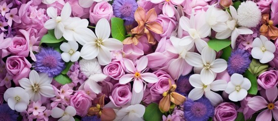 Close-up of vibrant blooms and lush foliage