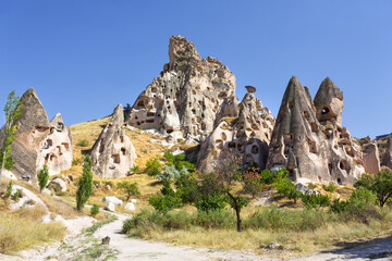 Beautiful view of Uchisar, an ancient village in Cappadocia - 782242710
