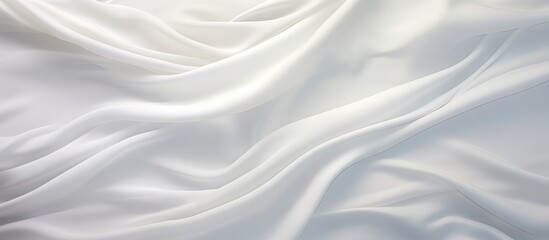 Flowing white fabric with abundant folds - obrazy, fototapety, plakaty
