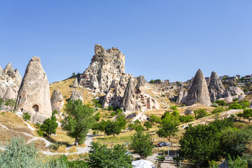Beautiful view of Uchisar, an ancient village in Cappadocia - 782243309