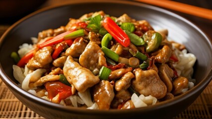  Delicious Asian stirfry with chicken and vegetables