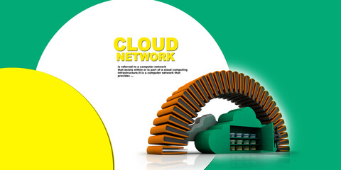 3d rendering office document Binder cloud storage
