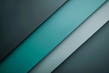 Modern minimalistic background with teal and grey diagonal stripes