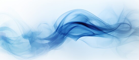 Blue mist swirling against clean white backdrop - obrazy, fototapety, plakaty