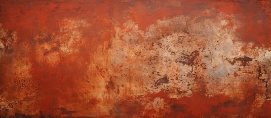 Rust wall closeup on red surface - obrazy, fototapety, plakaty