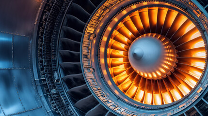 Ceramic Matrix Composites in aircraft engines (CMC): feature ceramic fibers embedded in a ceramic matrix, providing exceptional thermal stability, AI generated