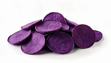 Obraz na płótnie Canvas Purple Potato Chips A Unique Snack