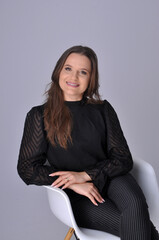 beldade modelo feminina com roupa social executiva mulher de sucesso nos negócios 