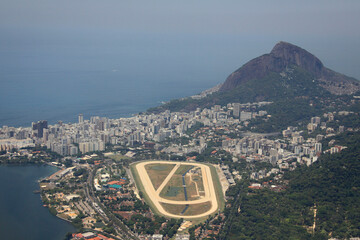 Aerial view of Rio de Janeiro city in Brazil